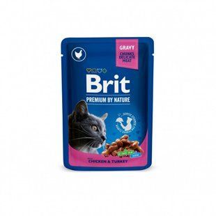 Brit Premium (Бріт Преміум) Cat Pouches with Chicken & Turkey - Пауч з куркою та індичкою для котів 100 г