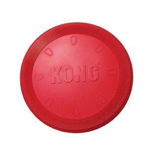KONG (Конг) Toy Flyer Red Rubber Frisbee - Игрушка фрисби для собак 18 см