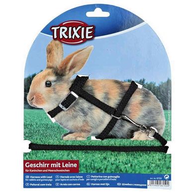 Trixie (Трикси) Rabbit Harness with Leash - Шлейка с поводком для кроликов 25-44 см Цвета в ассортименте