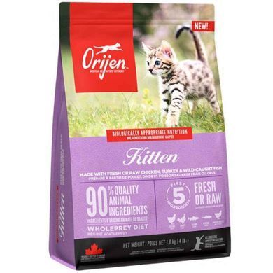 Orijen (Ориджен) Kitten - Сухой корм с мясом птицы и рыбы для котят, 1,8 кг