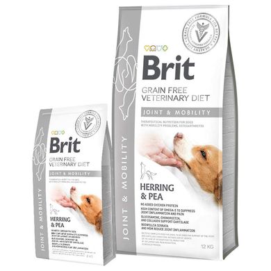 Brit GF Veterinary Diet (Бріт Ветерінарі Дієт) Dog Mobility - Беззернова дієта при порушенні рухливості суглобів з оселедцем, лососем, горохом і гречкою для собак 2 кг