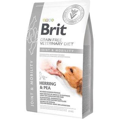 Brit GF Veterinary Diet (Бріт Ветерінарі Дієт) Dog Mobility - Беззернова дієта при порушенні рухливості суглобів з оселедцем, лососем, горохом і гречкою для собак 2 кг