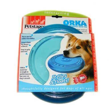 Petstages (Петстейджес) Orka Flyer - Игрушка для собак "Летающая тарелка" 22,5 см Голубой