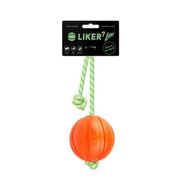 Collar (Коллар) Liker Lumi &ndash; Игрушка Лайкер Люми со шнуром, светящимся в темноте, Оранжевый, &Oslash;5 см