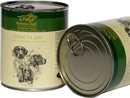Hubertus Gold (Хубертус Голд) Консервированный корм "Птица и рис" для активных собак 800 г