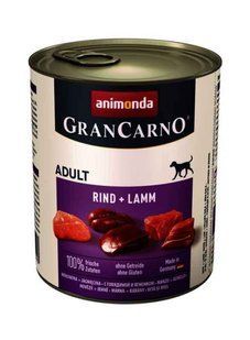 Animonda (Анимонда) Gran Carno Adult Rind+Lamm - Консервированный корм с говядиной и ягненком для взрослых собак (рубленное мясо), 800 г