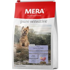 Mera (Мера) Dog Pure Sensitive Mini Adult Lamb&Rice - Сухой корм с ягненком и рисом для взрослых собак мелких пород 1 кг