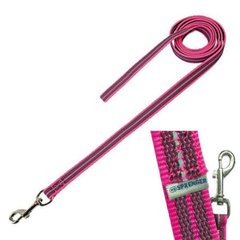 Sprenger (Шпренгер) Поводок без ручки прорезиненный для собак, нейлон, неоново-розовый 2x1000 см