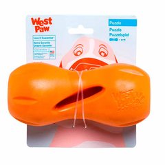 West Paw (Вест Пау) Qwizl Treat Toy - Игрушка Квизл для собак 14 см Оранжевый
