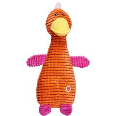 GimDog (ДжимДог) FLUO FRIENDS - Игрушка Зверушки для собак 24,8х10х8 см Оранжевый