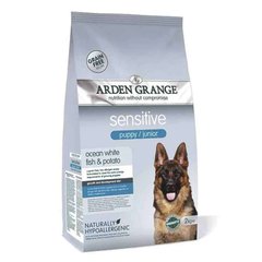Arden Grange (Арден Грандж) Puppy/Junior Sensitive - Сухой корм с океанической белой рыбой и картофелем для щенков с чувствительным пищеварением 2 кг