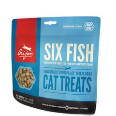 Orijen (Оріджен) SIX FISH TREATS - Ласощі 6 видів риби для кішок 35 г