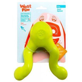 West Paw (Вест Пау) Tizzi Dog Toy - Іграшка Тіззі для ласощів для собак, Яскраво-зелений, 11 см