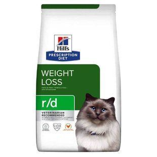 Hill's (Хіллс) Prescription Diet r/d Weight Loss (Weight Reduction) - Корм-дієта з куркою для дорослих котів, що сприяє зниженню ваги, 3 кг