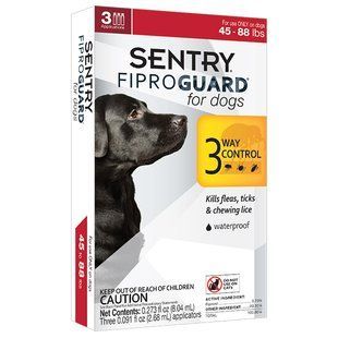 Sentry (Сентри) FiproGuard for dog - Капли ФипроГард для собак от блох, вшей и клещей, 1 пипетка 20-40 кг