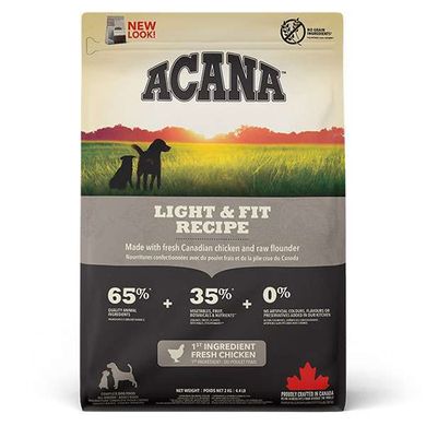 Acana (Акана) Light & Fit Recipe – Сухой корм с мясом цыплят для взрослых собак с избыточным весом 340 г