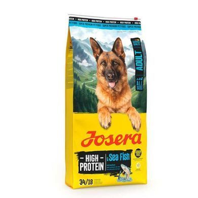 Josera (Йозера) High Protein Adult with Sea Fish - Сухой беззерновой корм с морской рыбой для активных взрослых собак, 12,5 кг