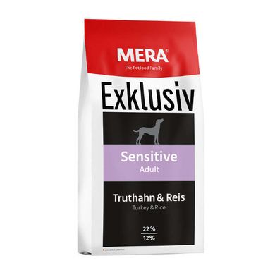 Mera (Мера) Exklusiv Sensitive Adult Turkey&Rice - Сухой корм с индейкой и рисом для взрослых собак с чувствительным пищеварением 15 кг