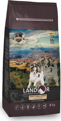Landor (Ландор) Adult Small Breed Duck & Rice - Сухой корм с уткой и рисом для взрослых собак мелких пород 15 кг