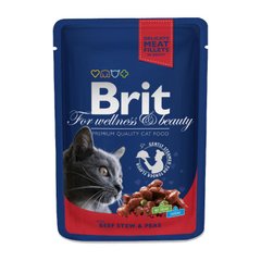 Brit Premium (Бріт Преміум) Cat Pouches with Beef Stew & Peas - Пауч з яловичиною і горошком для котів 100 г