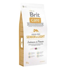 Brit Care (Бріт Кеа) Grain-free Senior & Light - Сухий беззерновий корм з лососем і картоплею для схильних до ожиріння собак похилого віку 1 кг