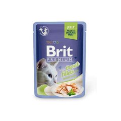 Brit Premium (Брит Премиум) Cat Trput fillets in Jelly - Влажный корм с кусочками из филе форели в желе для кошек 85 г