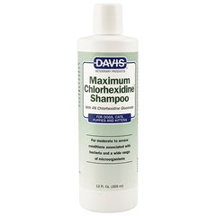 Davis (Дэвис) Maximum Chlorhexidine Shampoo - Шампунь с 4% хлоргексидином для собак и котов заболеваниями кожи и шерсти 355 мл