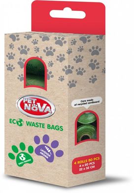 Pet Nova (Пет Нова) - Биоразлагаемые пакеты для уборки за собакой с ароматом лаванды - 1 шт.