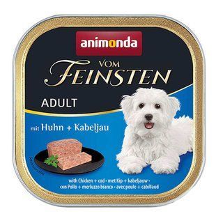 Animonda (Анимонда) Vom Feinsten Adult with Chicken Cod &ndash; Консервированный корм с курицей и треской для собак (паштет), 150 г