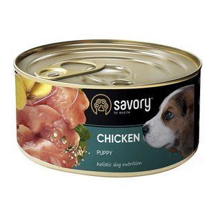 Savory (Сейворi) Chicken Puppy - Вологий корм з м'яса курки для цуценят 400 г