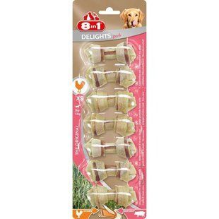 8in1 (8в1) Delights Pork - Косточки для чистки зубов со свининой, 7 шт./уп.