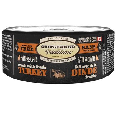 Oven-Baked (Овен-Бекет) Tradition Cat Fresh Turkey - Консервований беззерновий корм зі свіжим м'ясом індички для котів (паштет) 156 г