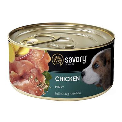 Savory (Сейвори) Chicken Puppy - Влажный корм из мяса курицы для щенков 400 г