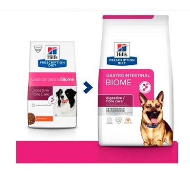 Hill's (Хиллс) Prescription Diet Canine Gastrointestinal Biome - Лечебный корм с курицей для собак, быстрая помощь при диарее, развитие полезных бактерий, 10 кг