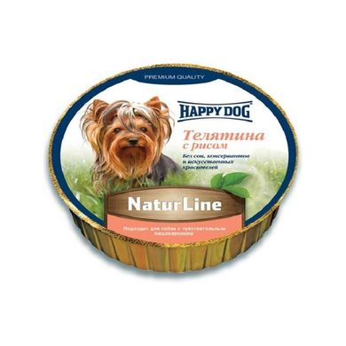 Happy Dog (Хеппі Дог) Schale NaturLine KalbReis - Консервований корм у вигляді паштету для собак з телятиною і рисом 85 г