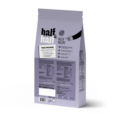 Half&Half (Хаф энд Хаф) сухой корм для взрослых собак маленьких пород, с говядиной, 2 кг