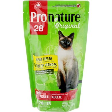 Pronature Original (Пронатюр Ориджинал) MEAT FIESTA - Сухой корм Мясная Фиеста с мясным ассорти для взрослых кошек 350 г