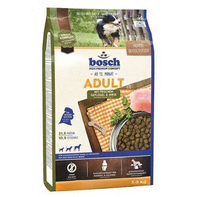 Bosch (Бош) Adult рoultry and splet - Сухой корм с домашней птицей и просом для всех взрослых собак 3 кг