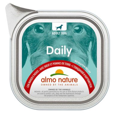Almo Nature (Альмо Натюр) Daily Adult Dog Beef&Potatoes - Консервований корм з яловичиною та картоплею для дорослих собак 100 г