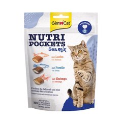 GimCat (ДжимКэт) Nutri Pockets Sea Mix - Ласощі для котів Морський мікс 150 г