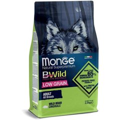 Monge (Монж) BWild Low Grain Wild Boar Adult All Breeds - Низькозерновий сухий корм з м'ясом дикого кабана для дорослих собак усіх порід 2,5 кг