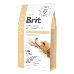 Brit GF Veterinary Diet (Брит Ветеринари Диет) Dog Hepatic - Беззерновая диета при болезни печени с яйцом, горохом, бататом и гречкой для собак 2 кг