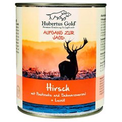 Hubertus Gold (Хубертус Голд) Hirsch mit Pastinake – Консервований корм Оленина з пастернаком, чорним коренем і лляною олією для собак 800 г
