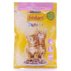 Friskies (Фріскіс) Junior – Консервований корм з куркою в підливці для кошенят 85 г