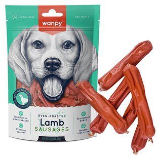 Wanpy (Ванпи) lamb sausages - лакомство сосиски с ягненком для собак, 100 г, ягненок кг