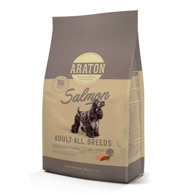 Araton (Аратон) Salmon Adult All Breeds - Сухой корм с лососем и рисом для взрослых собак всех пород 3 кг