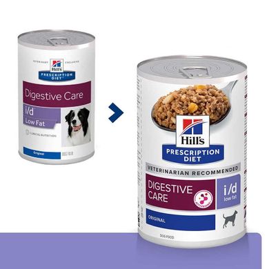 Hill's (Хиллс) Wet PD Canine i/d Digestive Care Low Fat (ActivBiome+) - Консервированный корм-диета со свининой и индейкой для собак при расстройствах пищеварения 360 г