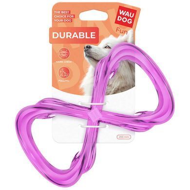 Waudog (ВауДог) by Collar Fun Durable - Іграшка Вісімка із термопластичної резини для собак, Фіолетовий, 20х6,2 см