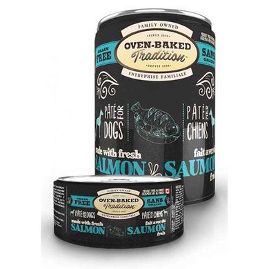Oven-Baked (Овен-Бэкет) Tradition Dog Fresh Salmon - Консервированный беззерновой корм со свежим мясом лосося для собак (паштет) 156 г