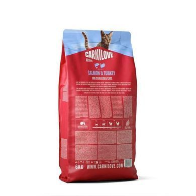 Carnilove (Карнілав) Active Salmon & Turkey Sterilised - Сухий корм з лососем та індичкою для стерилізованих котів, 6 кг